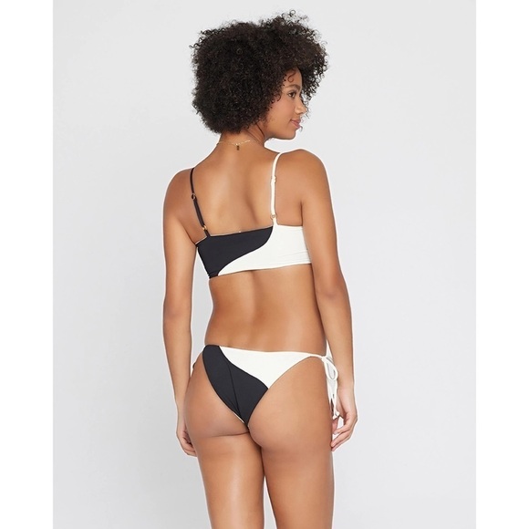 Nwt L*Space Color Block Ari Ying Yang Baddie Bikini Top - Picture 2 of 7